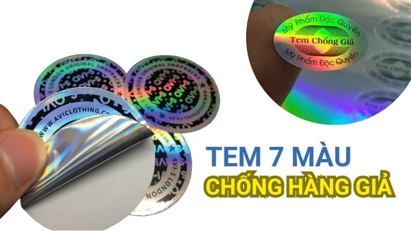 Tem 7 Màu Chống Hàng Giả: Đẹp – Khó Giả – Giá Phải Chăng